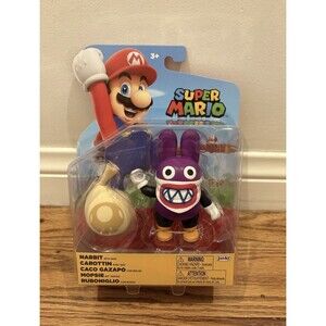 Jakks Super Mario NABBIT with Bag 4” Figure World Of Nintendo Brand New 🚚 TODAY
